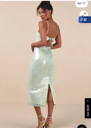 Lulus sequin midi dress thumbnail 3