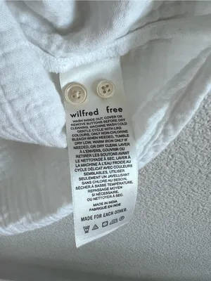 Wilfred Free Artizia Sail Shirt Button Up Shirt Lightweight Cotton Gauze White thumbnail 5