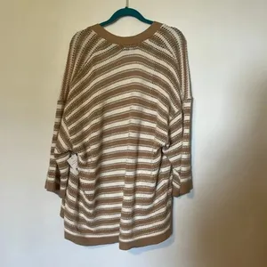 Daily thread cream and beige knitted sweater cardigan NWT thumbnail 6