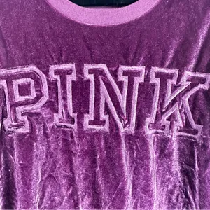 PINK Victoria's Secret Velvet Velour Women's Top - Purple/Plum thumbnail 2