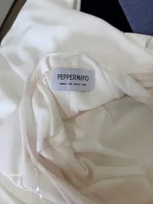 Peppermayo Dress white with sheer cape thumbnail 3