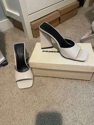 Princess Polly Agent Patent Heels In Beige thumbnail 6