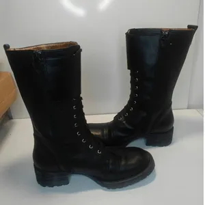 Black Moto leather Boots by Enzo Angioloni sz 7 thumbnail 5