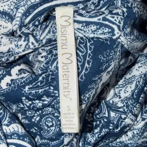 Misimu Small Maternity Blue Paisley Maxi Dress thumbnail 10