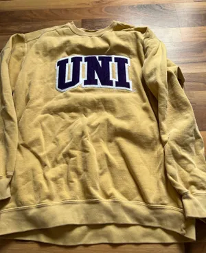 Uni yellow and purple crewneck comfort colors thumbnail 1