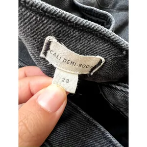 Madewell Cali Demi Boot Jeans Black Washed Size 28 thumbnail 7