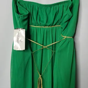 NWT Windsor green flowy Greek goddess spagetti strap midi flowy dress sz S thumbnail 6