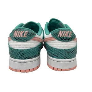 Nike Dunk Low Snakeskin Green Coral Lace Up Low Top Athletic Sneakers Shoes 9 thumbnail 3