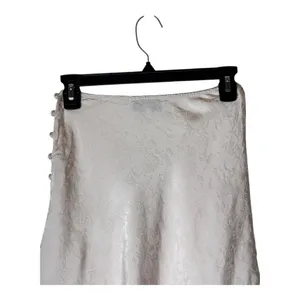 L'Academie Skirt Women XS Primrose Pink Satin‎ Floral The Elsa Button Mini Slip thumbnail 6