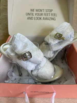 The Shoe Fairy Olympian Clear Heels size 7 thumbnail 3