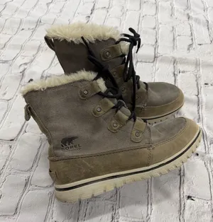Sorel Grey Lace Up Winter Boots Womens 8 Winter Snow Gorpcore Granola Snow thumbnail 1