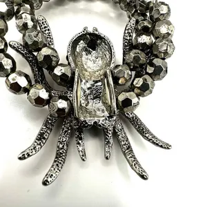 Silver tone purple rhinestone spider bracelets thumbnail 6