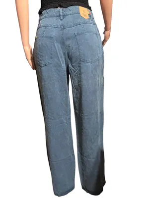 Pulp stovepipe jean high-waisted tencel teal pants M/8 thumbnail 7
