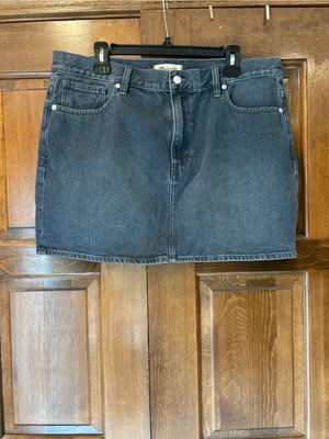 NWT Madewell Denim Mini Skirt Size 31 Hodgeman Wash‎ Blue Jean DM8635 thumbnail 2