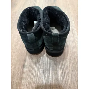 UGG Classic Ultra Mini Black Suede Sheepskin Ankle Boots 1116109‎ Womens 9 thumbnail 5