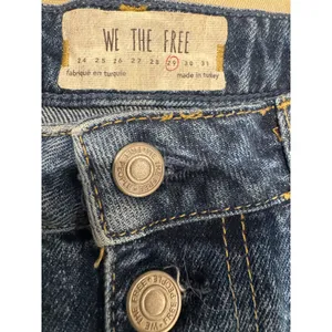 We The Free by Free People Distressed Denim Mini Skirt Size 29 Button Front thumbnail 4