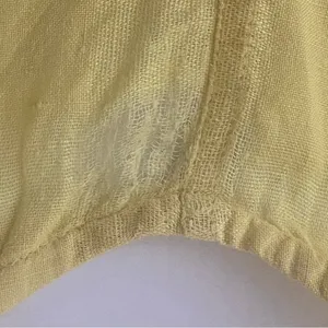 FLAX 100% Linen Yellow Woven Windowpane Check Tank Top Lagenlook Medium FLAW thumbnail 10