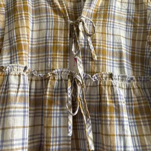 So Me Plaid Blouse in Brown and Cream thumbnail 6