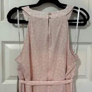 Calvin Klein Light Pink Polka Dot Chiffon Flowy Halter Dress Sz 14 NWT thumbnail 9