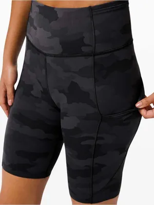Lululemon Fast and Free Short 10” in Camo Deep Coal Multi Size 12 thumbnail 3
