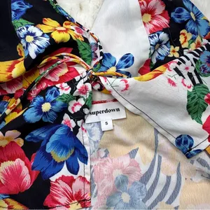 Revolve Floral Print Tie-Front Top S thumbnail 4