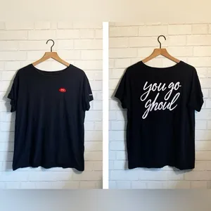 PINK Victoria’s Secret You Go Ghoul Vampire Tee Size XS Oversized Halloween thumbnail 3