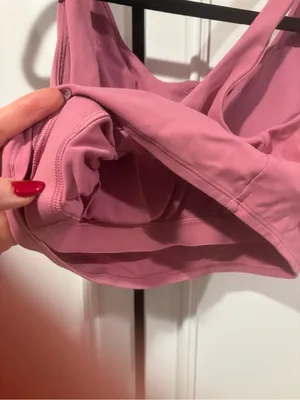 Lululemon Nulu Front-Darting Yoga Bra Size 6 in Pink Blossom thumbnail 7