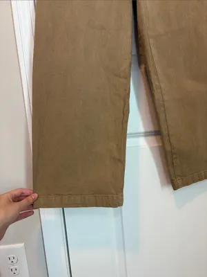 Madewell Curvy Emmett Wide-Leg Crop Pant: Welt Pocket Edition Drill Khaki thumbnail 10