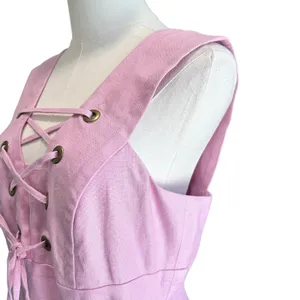 J.Crew Dress Corset Pink Wedding Whimsey Fairy SZ 6 Sleeveless Twill Cotton thumbnail 11