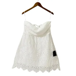 Lulus Markia White Lace Strapless Mini Dress size XL NWT thumbnail 4
