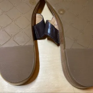Jack Rogers Larissa Sandals Leather Thong Wedge Turn Lock Padded Brown 6 thumbnail 4
