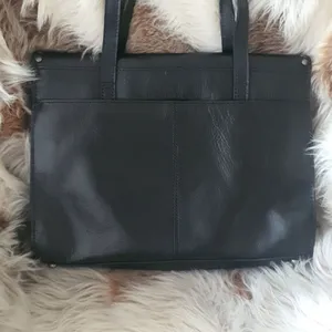 Patricia Nash Black Leather Bag with Silver Accents thumbnail 4