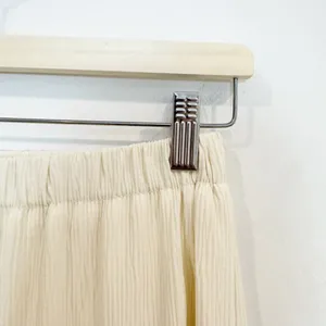 Commense Pants Size M Cream Pleated High Rise Pull On Elastic Waist Flow Classic thumbnail 6