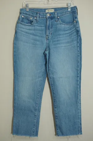 Madewell 29P The Perfect Vintage Jean Medium Blue Raw Hem Straight Leg Casual thumbnail 1