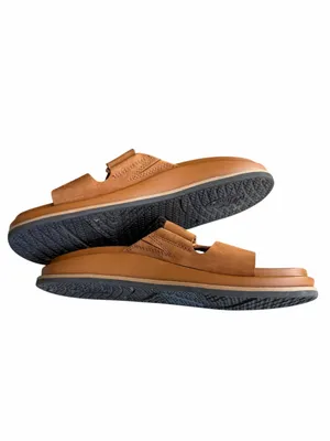 Chaco - Townes Slide Cashew Brown Nubuck Leather Sandals Sz 7 thumbnail 8