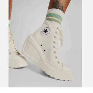 NEW Converse Chuck 70 De Luxe Wedge Platform Heel Boots White A06479C 7.5 thumbnail 8