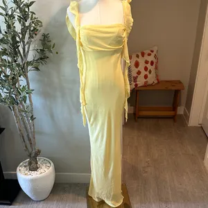 Princess Polly Lanai Maxi Dress Lemon New! thumbnail 4