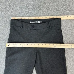 Betabrand Classic Straight Leg Yoga Dress Pants Gray‎ Small thumbnail 9