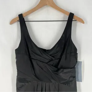 London Times Elegant Black Stretch Satin Sleeveless Sheath Dress NWT Size‎ 10 thumbnail 3