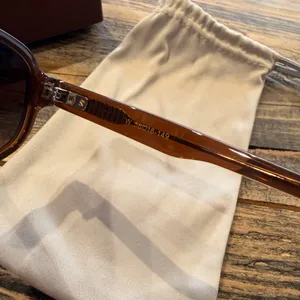 WMP Eyewear Brooklyn Oversized Aviator Sunglasses Brown thumbnail 6