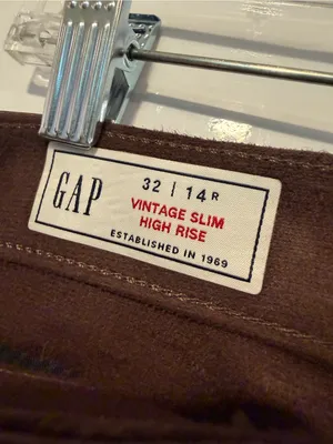 Gap Brown Faux‎ Leather Straight Leg Pants thumbnail 2