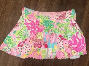 Lilly Pulitzer Chesterfield Tiger XS swimwear Y2K skirt thumbnail 1
