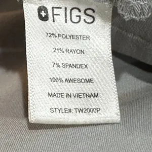 FIGS Yola High Waisted Skinny Scrub‎ Pants Light Grey XS/P Healthcare Medical thumbnail 7