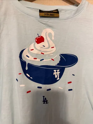 BASEBALLISM DODGERS Los Angeles Ice Cream Sundae Tank Top Size XS thumbnail 2
