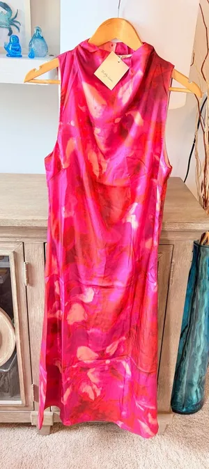 NWT To My‎ Lovers Floral Midi Dress Womens Pink Multi S thumbnail 1