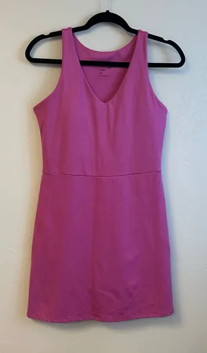 GAP Hot Pink Sleeveless V-Neck Mini Athletic Dress thumbnail 1