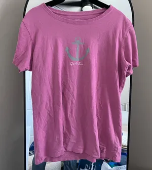 Life is Good Pink Anchor T-Shirt thumbnail 1