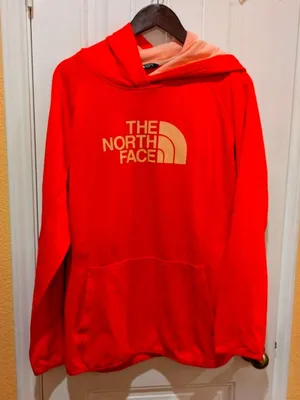 North Face Hoodie Pink Salmon Women’s size XXL thumbnail 1