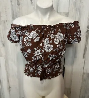 J for justify Brown top off the shoulders thumbnail 1