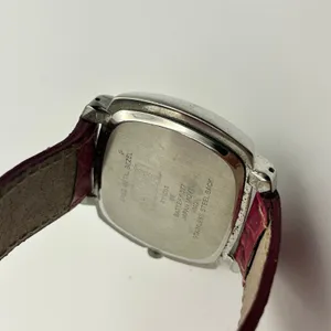 Faded Glory Square Face Dial Silver Tone Pink Band Women’s Watch Working thumbnail 6